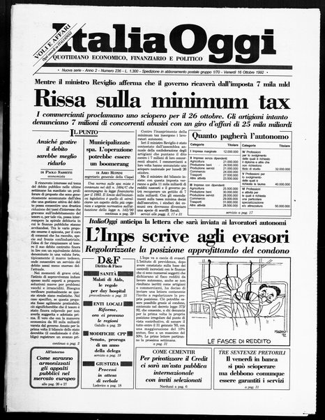 Italia oggi : quotidiano di economia finanza e politica